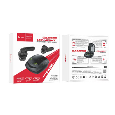 Игровая беспроводная гарнитура Hoco EW28 Magic TWS LED BT v5.3 Black (29855_2350546) Игровая беспроводная гарнитура Hoco EW28 Magic TWS LED BT v5.3 Black (29855_2350546)