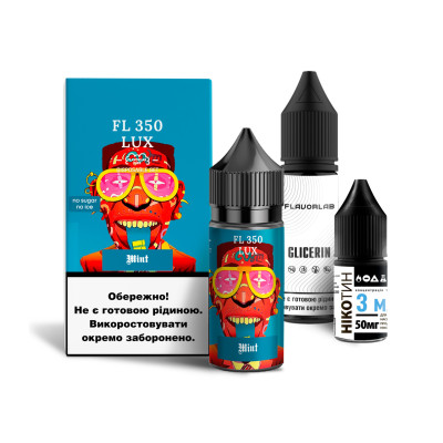 Набор для самозамеса на солевом никотине FlavorLab FL350 LUX 30 мл Мята 0-50 мг (16474-hbr)