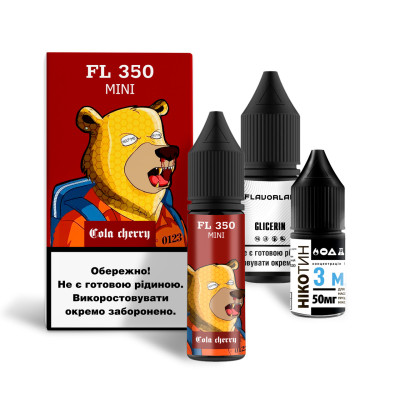 Набір для самозамішування на сольовому нікотині FlavorLab FL350 Mini 15 мл Вишнева Кола 0-50 мг (16487-hbr)