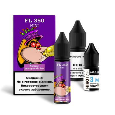 Набір для самозамісу на сольовому нікотині FlavorLab FL350 Mini 15 мл Смородина Гранат Лайм 0-50 мг (16490-hbr)