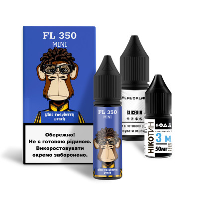 Набір для самозамішування на сольовому нікотині FlavorLab FL350 Mini 15 мл Блакитна малина Персик 0-50 мг (16492-hbr)