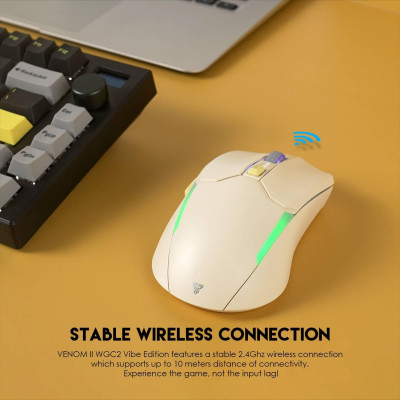 Беспроводная игровая мышка Fantech WGC2 Venom II Vibe 2.4GHz 300mAh 30IPS White Беспроводная игровая мышка Fantech WGC2 Venom II Vibe 2.4GHz 300mAh 30IPS White