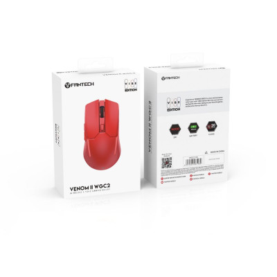 Беспроводная игровая мышка Fantech WGC2 Venom II Vibe 2.4GHz 300mAh 30IPS Red Беспроводная игровая мышка Fantech WGC2 Venom II Vibe 2.4GHz 300mAh 30IPS Red