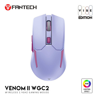 Беспроводная игровая мышка Fantech WGC2 Venom II Vibe 2.4GHz 300mAh 30IPS Violet Беспроводная игровая мышка Fantech WGC2 Venom II Vibe 2.4GHz 300mAh 30IPS Violet