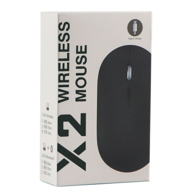 Компьютерная беспроводная мышка T-Wolf X2 Rechargeable 2.4G 1000-1600 DPI 500 Mah Black Компьютерная беспроводная мышка T-Wolf X2 Rechargeable 2.4G 1000-1600 DPI 500 Mah Black