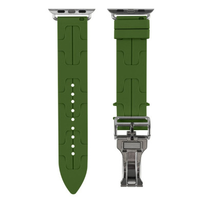 Силіконовий ремінець Hermes Apple Watch 41/40/38 мм Green