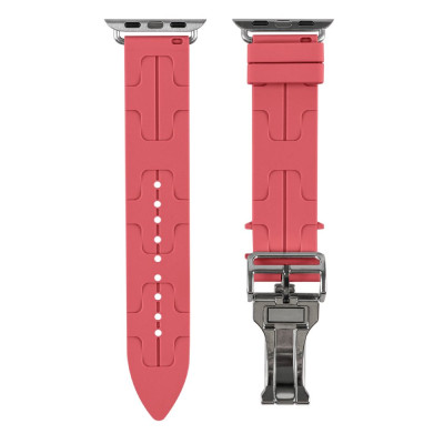 Силіконовий ремінець Hermes Apple Watch 41/40/38 мм Bright Red
