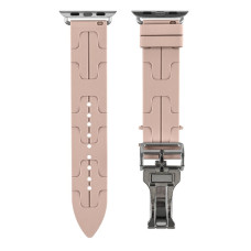 Силиконовый ремешок Hermes Apple Watch 41/40/38 мм Tea With Milk