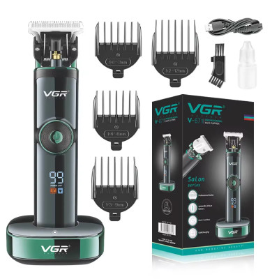 Машинка для стрижки волос VGR V-671 LED-дисплей аккумуляторная 4 насадки 2500mAh 5W Black Машинка для стрижки волос VGR V-671 LED-дисплей аккумуляторная 4 насадки 2500mAh 5W Black