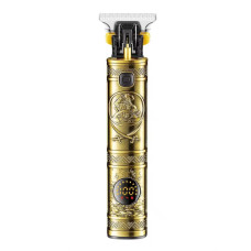 Тример акумуляторний для бороди та волосся VGR V-097 з LED дисплеєм Gold