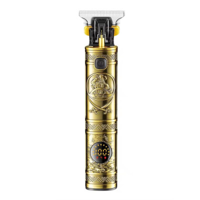 Тример акумуляторний для бороди та волосся VGR V-097 з LED дисплеєм Gold