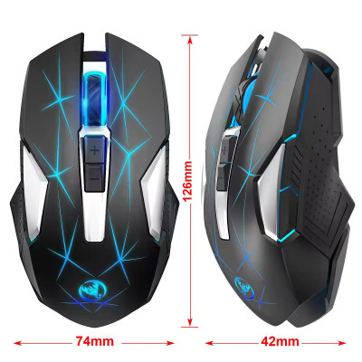 Мышь беспроводная с аккумулятором HXSJ T300 2.4 G Hz Black Мышь беспроводная с аккумулятором HXSJ T300 2.4 G Hz Black