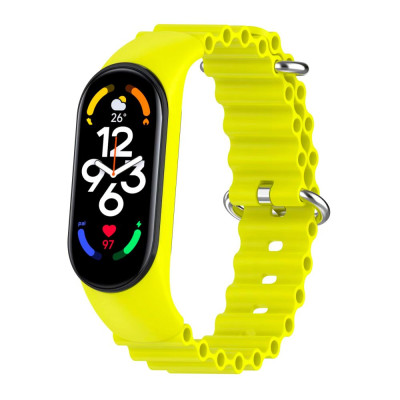 Силіконовий ремінець Ocean band Xiaomi Mi Band 5/6/7 Yellow