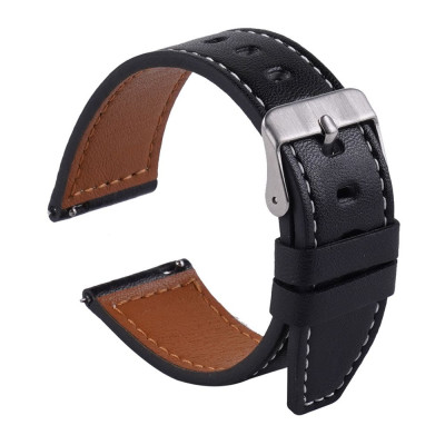 Кожаный ремешок Universal Samsung/Amazfit/Huawei 22 mm Black