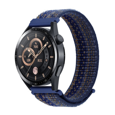 Ремешок Universal Nylon 22 mm Samsung/Amazfit/Huawei Dark Blue