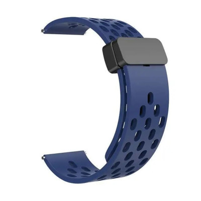 Универсальный ремешок с магнитной застёжкой Universal 22 mm Silicone Samsung/Amazfit/Huawei Midnight Blue