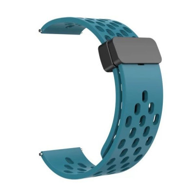 Универсальный ремешок с магнитной застёжкой Universal 20 mm Silicone Samsung/Amazfit/Huawei Ligth Blue