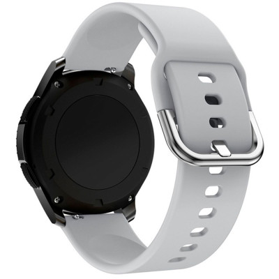 Ремешок Universal 20 mm Silicone Design Samsung/Amazfit/Huawei Grey