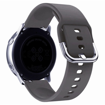 Ремешок Universal 20 mm Silicone Design Samsung/Amazfit/Huawei Lavander Grey