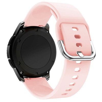 Ремешок Universal 20 mm Silicone Design Samsung/Amazfit/Huawei Light Pink