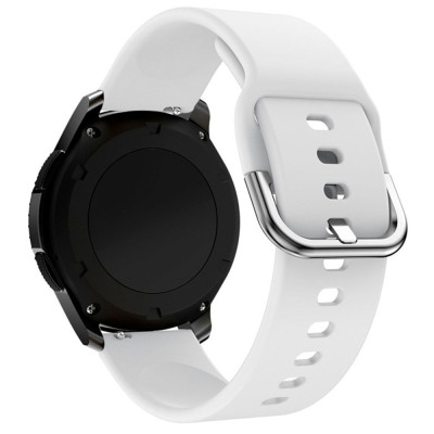 Ремешок Universal 20 mm Silicone Design Samsung/Amazfit/Huawei White