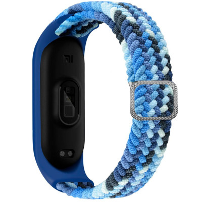 Плетеный ремешок Elastic Adjustment Xiaomi Mi Band 7/6/5/4/3 Colorful Blue