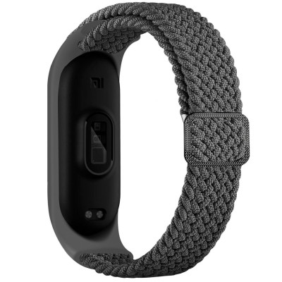 Плетеный ремешок Elastic Adjustment Xiaomi Mi Band 7/6/5/4/3 Grey