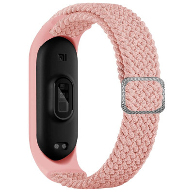 Плетеный ремешок Elastic Adjustment Xiaomi Mi Band 7/6/5/4/3 Pink