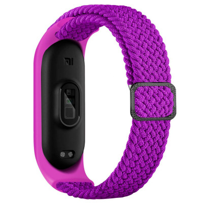Плетеный ремешок Elastic Adjustment Xiaomi Mi Band 7/6/5/4/3 Purple