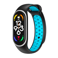 Силиконовый ремешок SPORT Xiaomi Mi Band 7/6/5 Black/Blue