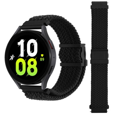 Нейлоновий ремінець Universal 20 mm Elastic Adjustment Samsung/Amazfit/Huawei Black