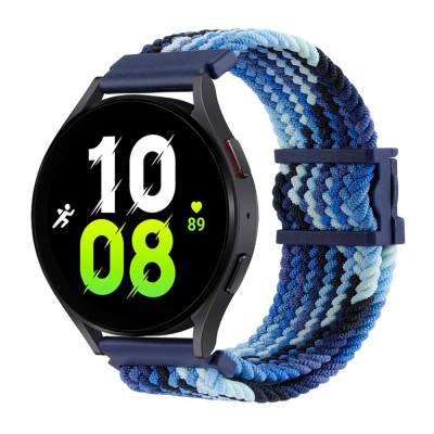 Нейлоновий ремінець Universal 20 mm Elastic Adjustment Samsung/Amazfit/Huawei Colorful Blue