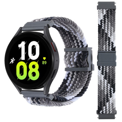 Нейлоновий ремінець Universal 20 mm Elastic Adjustment Samsung/Amazfit/Huawei Colorful Grey Нейлоновий ремінець Universal 20 mm Elastic Adjustment Samsung/Amazfit/Huawei Colorful Grey