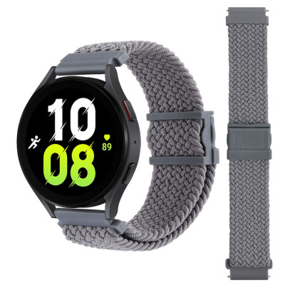 Нейлоновий ремінець Universal 20 mm Elastic Adjustment Samsung/Amazfit/Huawei Gray Нейлоновий ремінець Universal 20 mm Elastic Adjustment Samsung/Amazfit/Huawei Gray