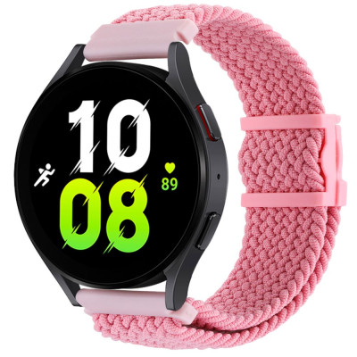 Нейлоновий ремінець Universal 20 mm Elastic Adjustment Samsung/Amazfit/Huawei Pink