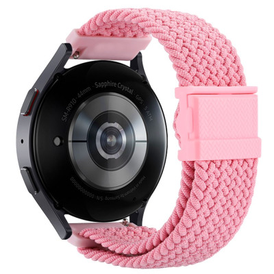 Нейлоновий ремінець Universal 20 mm Elastic Adjustment Samsung/Amazfit/Huawei Pink Нейлоновий ремінець Universal 20 mm Elastic Adjustment Samsung/Amazfit/Huawei Pink