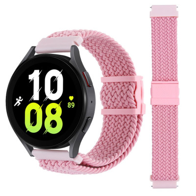 Нейлоновий ремінець Universal 20 mm Elastic Adjustment Samsung/Amazfit/Huawei Pink Нейлоновий ремінець Universal 20 mm Elastic Adjustment Samsung/Amazfit/Huawei Pink