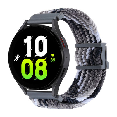 Нейлоновий ремінець Universal 22 mm Elastic Adjustment Samsung/Amazfit/Huawei Colorful Grey