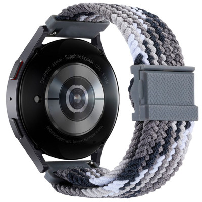 Нейлоновий ремінець Universal 22 mm Elastic Adjustment Samsung/Amazfit/Huawei Colorful Grey Нейлоновий ремінець Universal 22 mm Elastic Adjustment Samsung/Amazfit/Huawei Colorful Grey