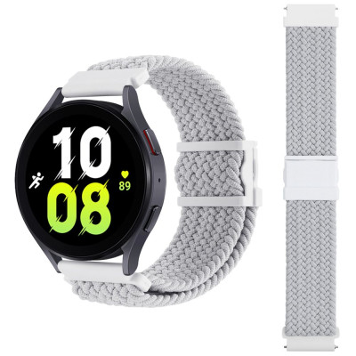 Нейлоновий ремінець Universal 22 mm Elastic Adjustment Samsung/Amazfit/Huawei White Нейлоновий ремінець Universal 22 mm Elastic Adjustment Samsung/Amazfit/Huawei White