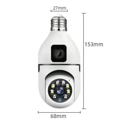 IP-камера видеонаблюдения UKC SQ02 E27 Wi-Fi White IP-камера видеонаблюдения UKC SQ02 E27 Wi-Fi White