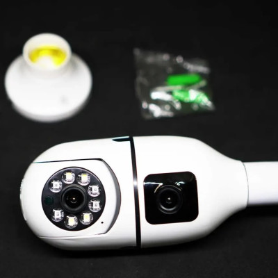 IP-камера видеонаблюдения UKC SQ02 E27 Wi-Fi White IP-камера видеонаблюдения UKC SQ02 E27 Wi-Fi White