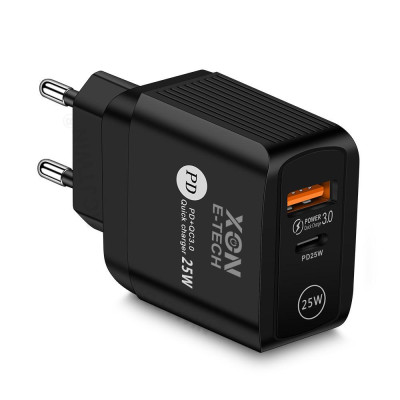 Зарядний пристрій XON PowerCharge 25W PD25 USB Type-C Чорний (PCWC025025A1С1B 6129)