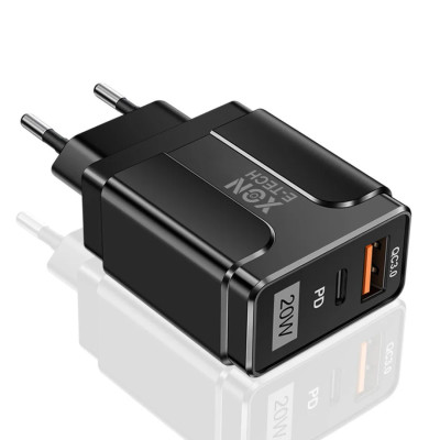 Зарядний пристрій XON PowerCharge 20W PD20 USB Type-C Black (PCWA020020A1С1B 6136)