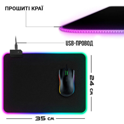 Ігрова поверхня з RGB підсвіткою FeelTouch Black Ігрова поверхня з RGB підсвіткою FeelTouch Black