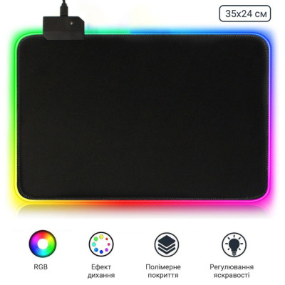 Ігрова поверхня з RGB підсвіткою FeelTouch Black Ігрова поверхня з RGB підсвіткою FeelTouch Black