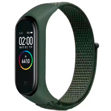 Ремешок на липучке для фитнес-браслета Universal Nylon Xiaomi Mi Band 7/6/5/4/3 Olive