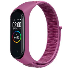 Ремешок на липучке для фитнес-браслета Universal Nylon Xiaomi Mi Band 7/6/5/4/3 Purple