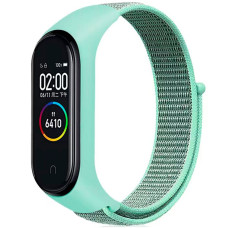 Ремешок на липучке для фитнес-браслета Universal Nylon Xiaomi Mi Band 7/6/5/4/3 Turquoise
