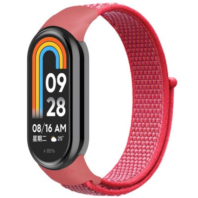Ремешок для фитнес-браслета Universal Nylon Xiaomi Mi Band 9/8 Rose Red (32362_2917225)